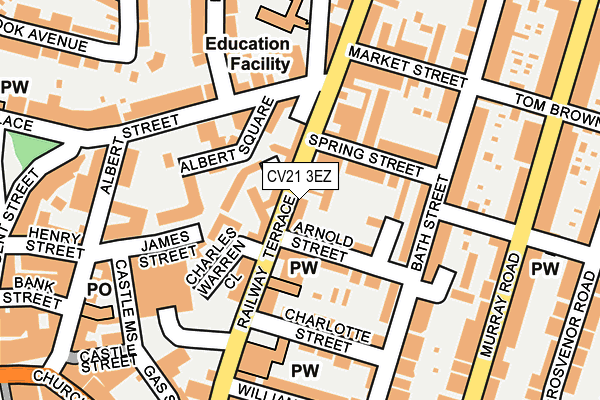 CV21 3EZ map - OS OpenMap – Local (Ordnance Survey) CV21 3EZ map - OS OpenMap – Local (Ordnance Survey)