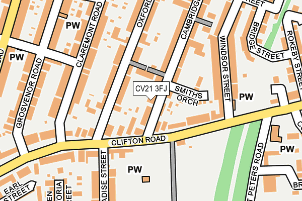 CV21 3FJ map - OS OpenMap – Local (Ordnance Survey) CV21 3FJ map - OS OpenMap – Local (Ordnance Survey)