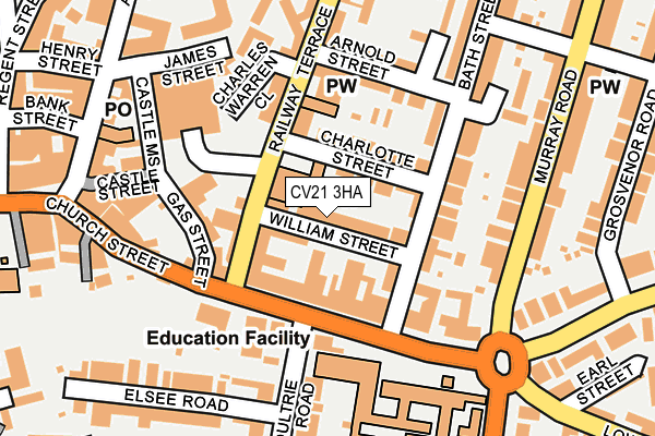 CV21 3HA map - OS OpenMap – Local (Ordnance Survey) CV21 3HA map - OS OpenMap – Local (Ordnance Survey)
