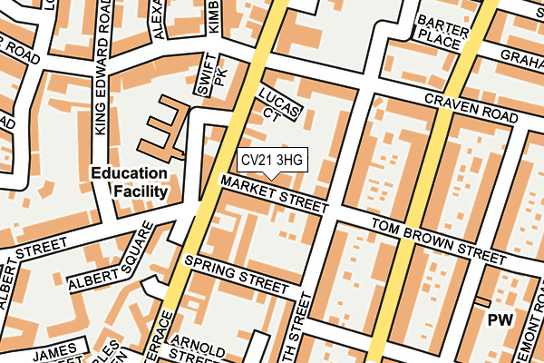 CV21 3HG map - OS OpenMap – Local (Ordnance Survey) CV21 3HG map - OS OpenMap – Local (Ordnance Survey)