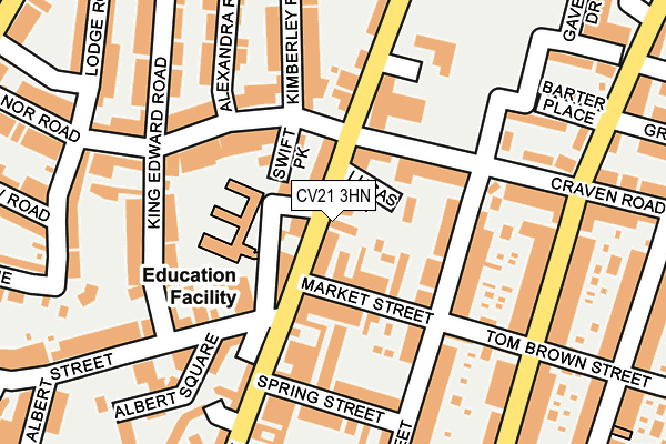 CV21 3HN map - OS OpenMap – Local (Ordnance Survey) CV21 3HN map - OS OpenMap – Local (Ordnance Survey)