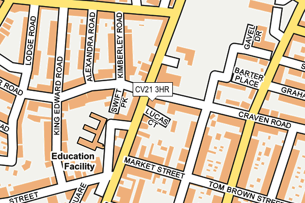 CV21 3HR map - OS OpenMap – Local (Ordnance Survey) CV21 3HR map - OS OpenMap – Local (Ordnance Survey)