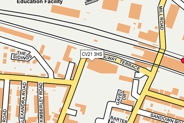 CV21 3HS map - OS OpenMap – Local (Ordnance Survey) CV21 3HS map - OS OpenMap – Local (Ordnance Survey)