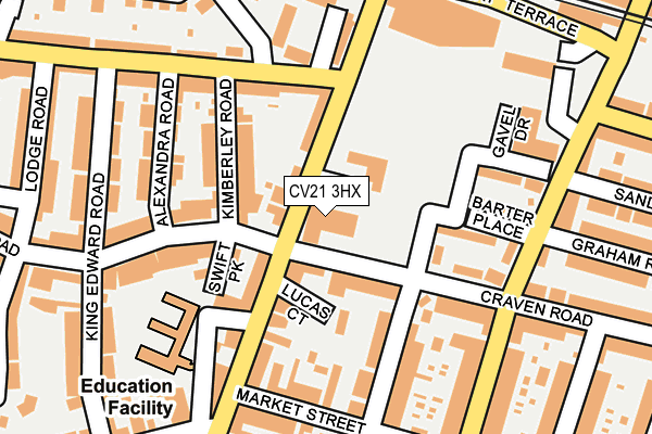 CV21 3HX map - OS OpenMap – Local (Ordnance Survey) CV21 3HX map - OS OpenMap – Local (Ordnance Survey)