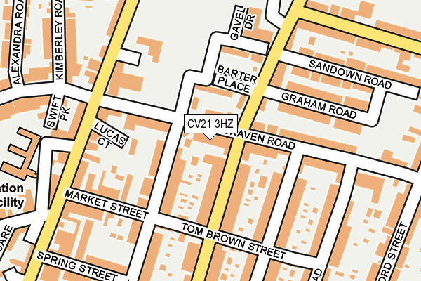 CV21 3HZ map - OS OpenMap – Local (Ordnance Survey) CV21 3HZ map - OS OpenMap – Local (Ordnance Survey)