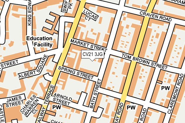 CV21 3JG map - OS OpenMap – Local (Ordnance Survey) CV21 3JG map - OS OpenMap – Local (Ordnance Survey)