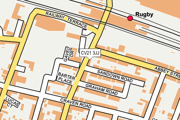 CV21 3JJ map - OS OpenMap – Local (Ordnance Survey) CV21 3JJ map - OS OpenMap – Local (Ordnance Survey)