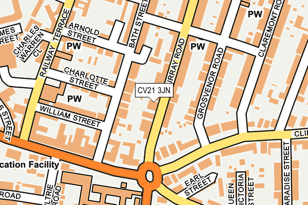 CV21 3JN map - OS OpenMap – Local (Ordnance Survey) CV21 3JN map - OS OpenMap – Local (Ordnance Survey)