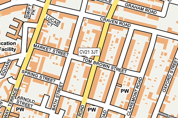 CV21 3JT map - OS OpenMap – Local (Ordnance Survey) CV21 3JT map - OS OpenMap – Local (Ordnance Survey)