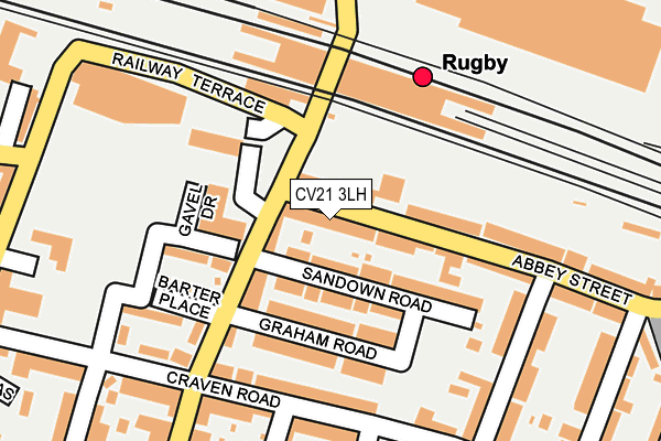 CV21 3LH map - OS OpenMap – Local (Ordnance Survey) CV21 3LH map - OS OpenMap – Local (Ordnance Survey)