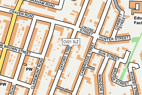 CV21 3LZ map - OS OpenMap – Local (Ordnance Survey)