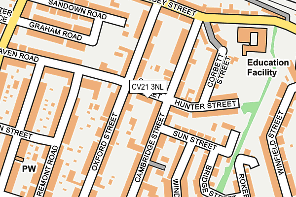 CV21 3NL map - OS OpenMap – Local (Ordnance Survey) CV21 3NL map - OS OpenMap – Local (Ordnance Survey)