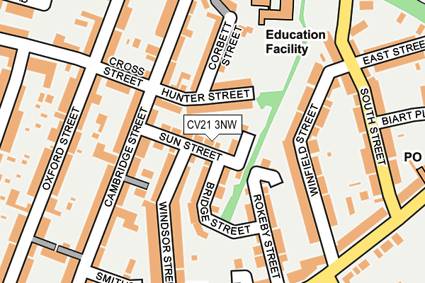 CV21 3NW map - OS OpenMap – Local (Ordnance Survey)