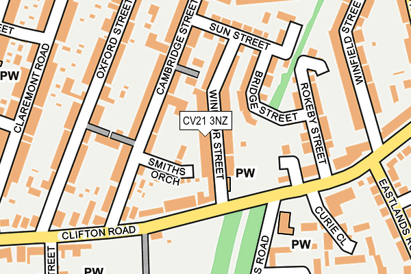 CV21 3NZ map - OS OpenMap – Local (Ordnance Survey) CV21 3NZ map - OS OpenMap – Local (Ordnance Survey)