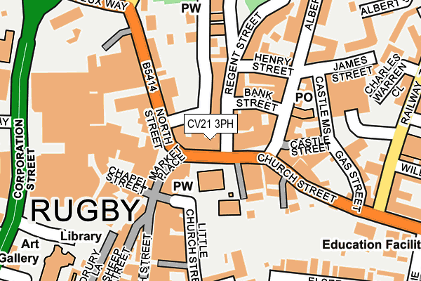 CV21 3PH map - OS OpenMap – Local (Ordnance Survey) CV21 3PH map - OS OpenMap – Local (Ordnance Survey)