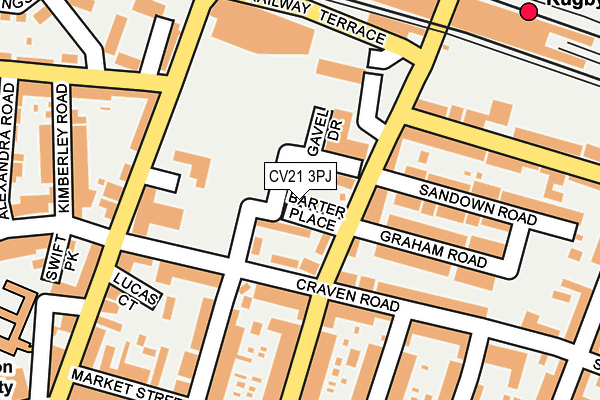 CV21 3PJ map - OS OpenMap – Local (Ordnance Survey) CV21 3PJ map - OS OpenMap – Local (Ordnance Survey)