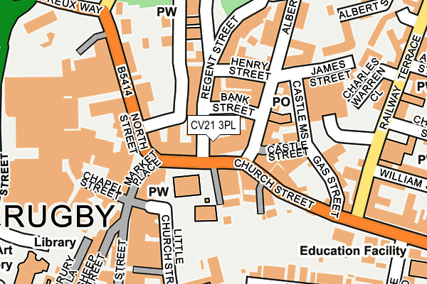 CV21 3PL map - OS OpenMap – Local (Ordnance Survey) CV21 3PL map - OS OpenMap – Local (Ordnance Survey)