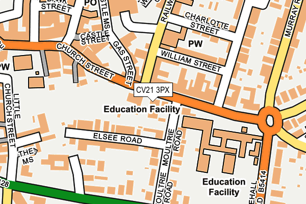 CV21 3PX map - OS OpenMap – Local (Ordnance Survey) CV21 3PX map - OS OpenMap – Local (Ordnance Survey)