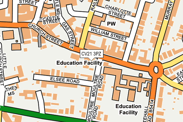 CV21 3PZ map - OS OpenMap – Local (Ordnance Survey) CV21 3PZ map - OS OpenMap – Local (Ordnance Survey)