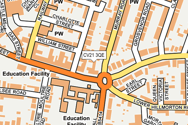 CV21 3QE map - OS OpenMap – Local (Ordnance Survey) CV21 3QE map - OS OpenMap – Local (Ordnance Survey)