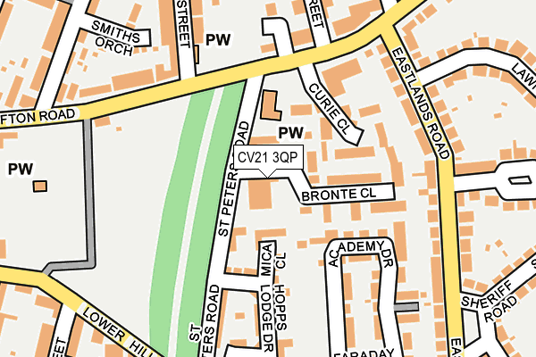 CV21 3QP map - OS OpenMap – Local (Ordnance Survey) CV21 3QP map - OS OpenMap – Local (Ordnance Survey)