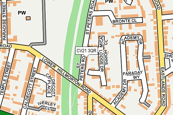 CV21 3QR map - OS OpenMap – Local (Ordnance Survey) CV21 3QR map - OS OpenMap – Local (Ordnance Survey)