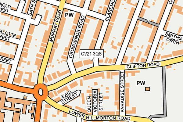 CV21 3QS map - OS OpenMap – Local (Ordnance Survey) CV21 3QS map - OS OpenMap – Local (Ordnance Survey)