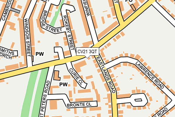 CV21 3QT map - OS OpenMap – Local (Ordnance Survey) CV21 3QT map - OS OpenMap – Local (Ordnance Survey)