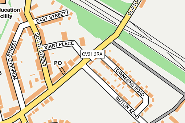 CV21 3RA map - OS OpenMap – Local (Ordnance Survey) CV21 3RA map - OS OpenMap – Local (Ordnance Survey)