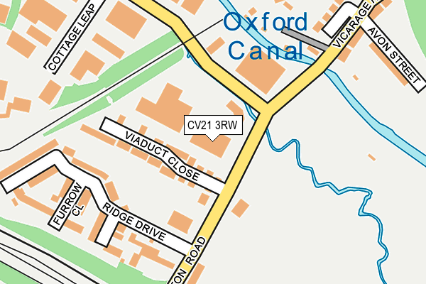 CV21 3RW map - OS OpenMap – Local (Ordnance Survey) CV21 3RW map - OS OpenMap – Local (Ordnance Survey)
