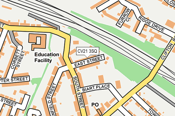 CV21 3SQ map - OS OpenMap – Local (Ordnance Survey)