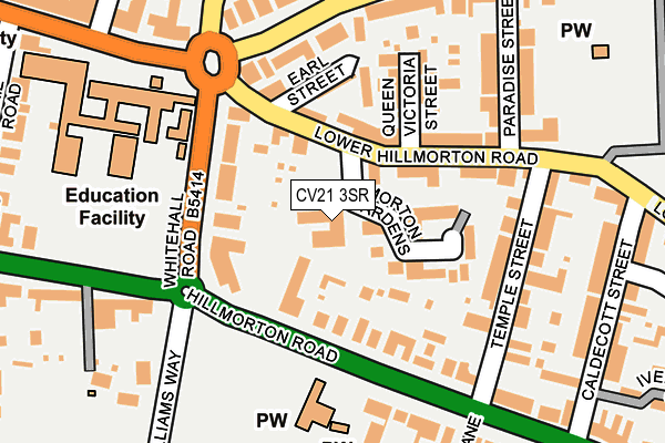 CV21 3SR map - OS OpenMap – Local (Ordnance Survey) CV21 3SR map - OS OpenMap – Local (Ordnance Survey)