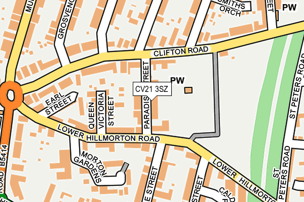 CV21 3SZ map - OS OpenMap – Local (Ordnance Survey) CV21 3SZ map - OS OpenMap – Local (Ordnance Survey)