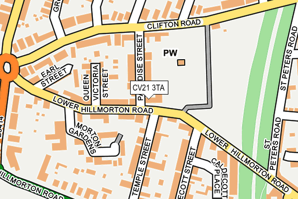 CV21 3TA map - OS OpenMap – Local (Ordnance Survey) CV21 3TA map - OS OpenMap – Local (Ordnance Survey)