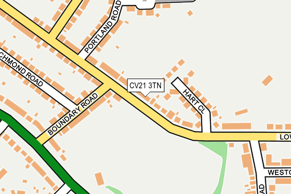 CV21 3TN map - OS OpenMap – Local (Ordnance Survey) CV21 3TN map - OS OpenMap – Local (Ordnance Survey)