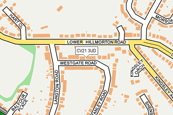 CV21 3UD map - OS OpenMap – Local (Ordnance Survey) CV21 3UD map - OS OpenMap – Local (Ordnance Survey)
