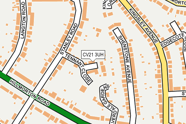CV21 3UH map - OS OpenMap – Local (Ordnance Survey) CV21 3UH map - OS OpenMap – Local (Ordnance Survey)