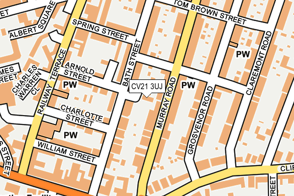 CV21 3UJ map - OS OpenMap – Local (Ordnance Survey) CV21 3UJ map - OS OpenMap – Local (Ordnance Survey)