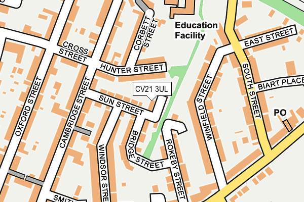 CV21 3UL map - OS OpenMap – Local (Ordnance Survey) CV21 3UL map - OS OpenMap – Local (Ordnance Survey)