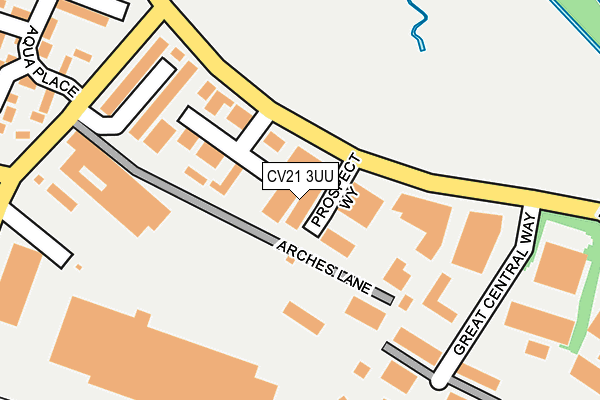 CV21 3UU map - OS OpenMap – Local (Ordnance Survey) CV21 3UU map - OS OpenMap – Local (Ordnance Survey)