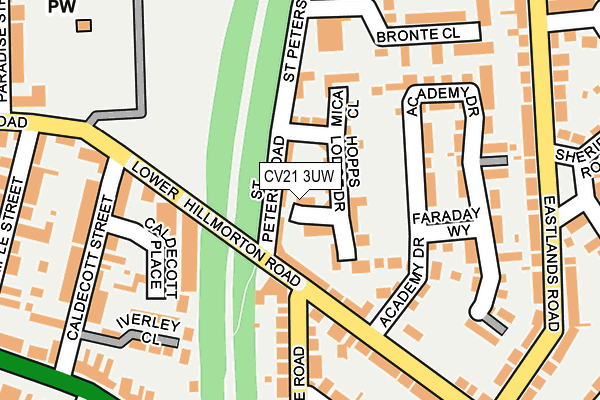 CV21 3UW map - OS OpenMap – Local (Ordnance Survey) CV21 3UW map - OS OpenMap – Local (Ordnance Survey)