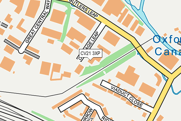 CV21 3XP map - OS OpenMap – Local (Ordnance Survey) CV21 3XP map - OS OpenMap – Local (Ordnance Survey)
