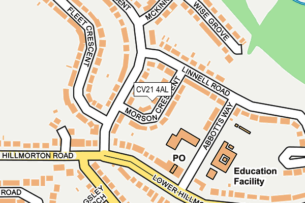 CV21 4AL map - OS OpenMap – Local (Ordnance Survey) CV21 4AL map - OS OpenMap – Local (Ordnance Survey)