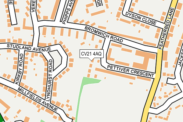 CV21 4AQ map - OS OpenMap – Local (Ordnance Survey) CV21 4AQ map - OS OpenMap – Local (Ordnance Survey)