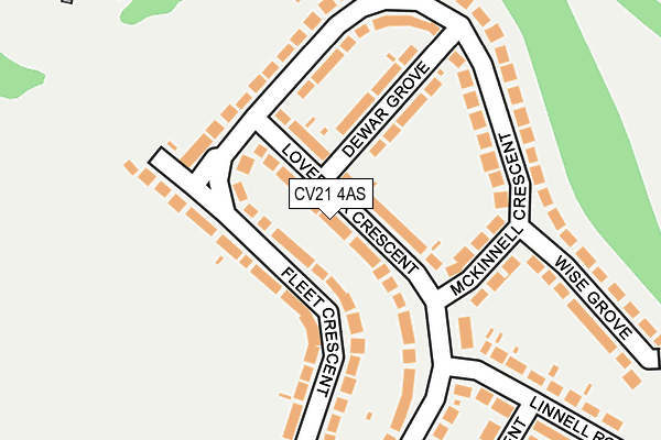CV21 4AS map - OS OpenMap – Local (Ordnance Survey) CV21 4AS map - OS OpenMap – Local (Ordnance Survey)