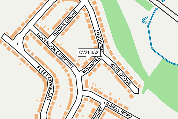 CV21 4AX map - OS OpenMap – Local (Ordnance Survey) CV21 4AX map - OS OpenMap – Local (Ordnance Survey)