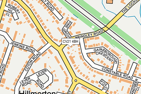 CV21 4BH map - OS OpenMap – Local (Ordnance Survey) CV21 4BH map - OS OpenMap – Local (Ordnance Survey)
