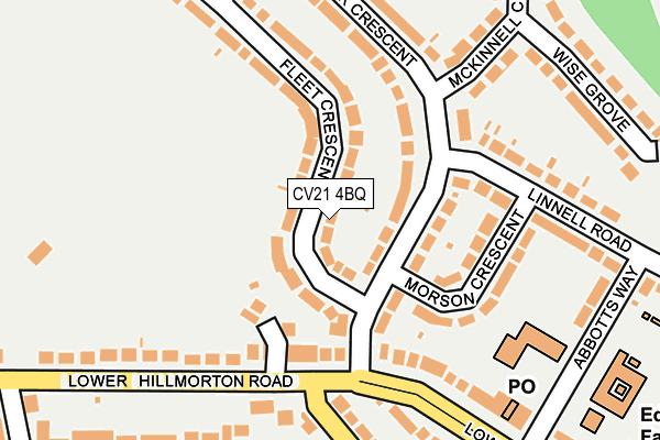 CV21 4BQ map - OS OpenMap – Local (Ordnance Survey) CV21 4BQ map - OS OpenMap – Local (Ordnance Survey)