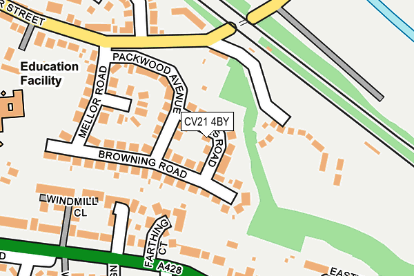 CV21 4BY map - OS OpenMap – Local (Ordnance Survey) CV21 4BY map - OS OpenMap – Local (Ordnance Survey)