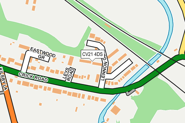 CV21 4DS map - OS OpenMap – Local (Ordnance Survey) CV21 4DS map - OS OpenMap – Local (Ordnance Survey)